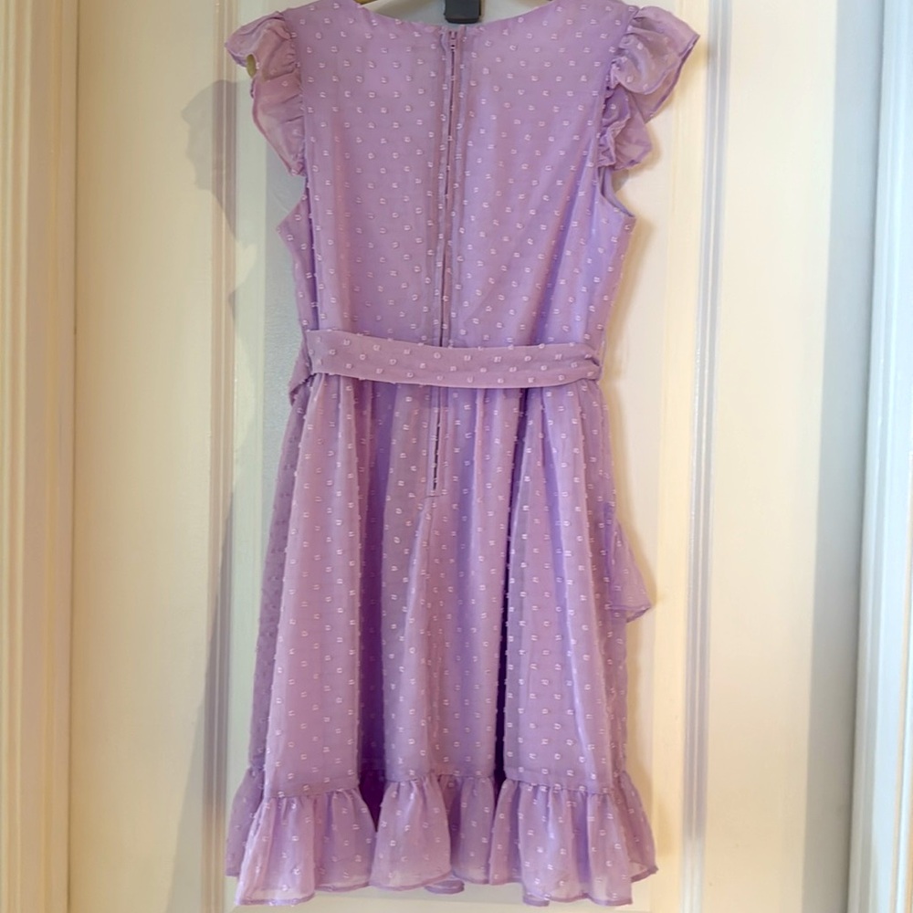 Rare Editions Lavender Ruffle Dress - Picture 5 of 7